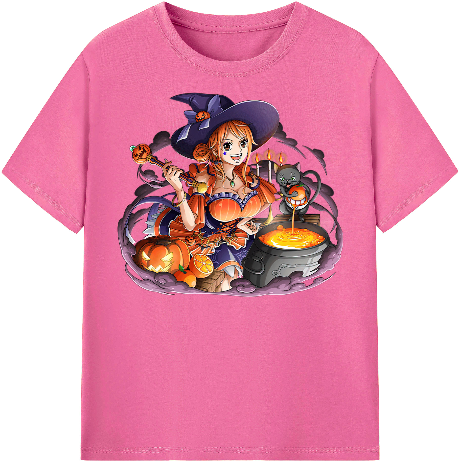 （画像用） ワンピース ナミ ONE PIECE Nami レディースカジュアルプリントTシャツ（綿100％）